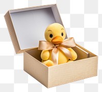 PNG Duck doll box cardboard carton. AI generated Image by rawpixel.