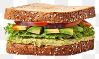 PNG  Avocado Sandwich sandwich avocado bread. AI generated Image by rawpixel.