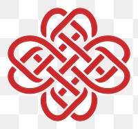 PNG Chinese Knot symbol white line. AI generated Image by rawpixel.