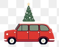 PNG Christmas red car christmas vehicle van. AI generated Image by rawpixel.