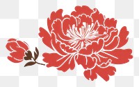 PNG Peony pattern flower plant. AI generated Image by rawpixel.