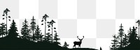 PNG Tree silhouette mammal plant. AI generated Image by rawpixel.