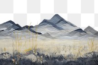 PNG Winter mountain landscape outdoors painting. AI generated Image by rawpixel.