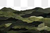 PNG Minimal green field landscape nature quilt