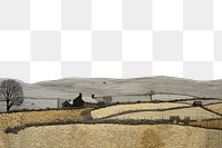 PNG Minimal scottish field landscape outdoors art. AI generated Image by rawpixel.