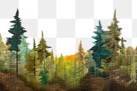PNG Simple colorful forest land landscape outdoors. AI generated Image by rawpixel.