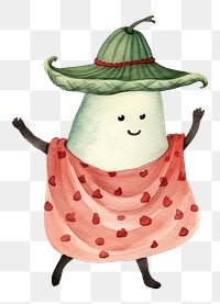 PNG  Chili dancing cute white background vegetable. AI generated Image by rawpixel.