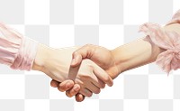 Greeting hands handshake white background togetherness. AI generated Image by rawpixel.