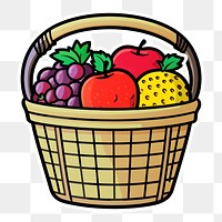 PNG  Fruit basket berry plant food. AI generated Image by rawpixel.