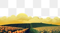 PNG Field sky landscape outdoors. AI generated Image by rawpixel.
