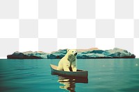 PNG Bear outdoors iceberg nature. AI generated Image by rawpixel.