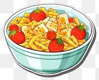 PNG  Pasta dish food meal bowl. AI generated Image by rawpixel.