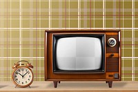 Vintage television screen png mockup, transparent design