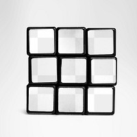 Cube puzzle toy png mockup, transparent design