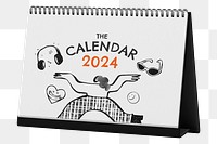 Desktop calendar png, transparent background