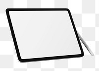 Blank tablet screen png, transparent background