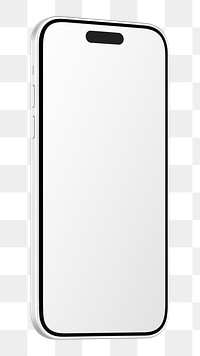 Blank smartphone screen png, transparent background