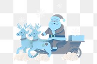 PNG Santa sleigh, Christmas element, transparent background