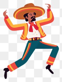 PNG Man dancing sombrero performance. AI generated Image by rawpixel.