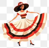 PNG Lady dancing sombrero performance. AI generated Image by rawpixel.