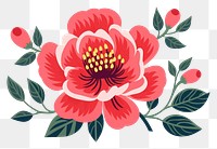 PNG Peony hibiscus blossom pattern. AI generated Image by rawpixel.