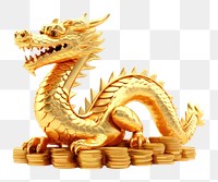 PNG Golden coins dragon dinosaur representation