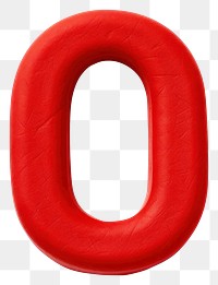 PNG O letters plasticine text number red. AI generated Image by rawpixel.