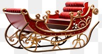 PNG  Christmas sleigh vehicle white background transportation
