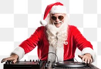 PNG  Dj wearing santa claus party christmas adult performance