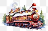 PNG Train Santa Claus Christmas train locomotive vehicle