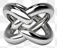 PNG Geometry interlocked platinum jewelry silver. AI generated Image by rawpixel.