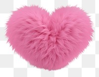 PNG Heart shape pink fur white background