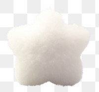 PNG Star shape white fur white background. AI generated Image by rawpixel.