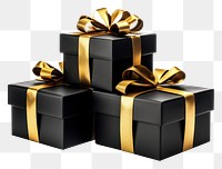 PNG Gift boxes gold white background celebration