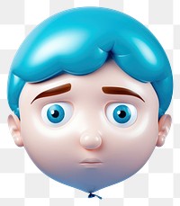 PNG Boy face portrait balloon toy white background. AI generated Image by rawpixel.