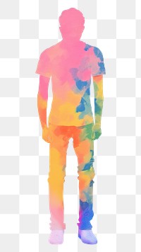 PNG Male character abstract standing. AI generated Image by rawpixel.