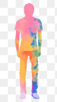 PNG Male character abstract standing. 