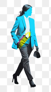 PNG Business woman walking footwear adult shoe. AI generated Image by rawpixel.