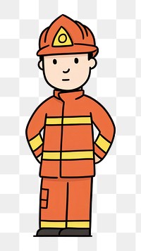 PNG  Firefighter cartoon protection creativity. AI generated Image by rawpixel.