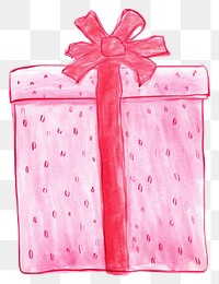 PNG  Christmas box drawing gift white background. AI generated Image by rawpixel.