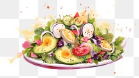 PNG  Fresh salad food meal vegetable. AI generated Image by rawpixel.
