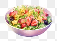 PNG Fresh salad berry food white background. AI generated Image by rawpixel.