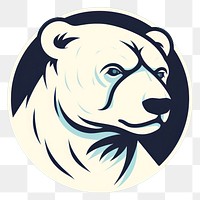 PNG  Polar bear logo mammal animal. AI generated Image by rawpixel.