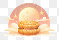 PNG Mooncake gold food confectionery. AI generated Image by rawpixel.