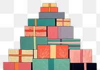 PNG New year presents celebration block line. AI generated Image by rawpixel.
