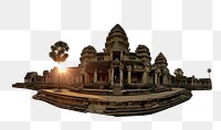 PNG polar panorama photo of *Angkor Wat* , Siem Reap, Cambodia --ar 3:2