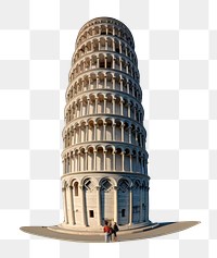 PNG Leaning Tower of Pisa architecture building landmark. 