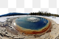 PNG polar panorama photo of *Yellowstone in the United States* --ar 3:2