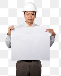 PNG A asian construction worker in uniform man portrait holding hardhat. AI generated Image by rawpixel.