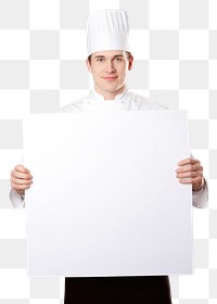 PNG A chef in uniform man portrait paper photo. AI generated Image by rawpixel.